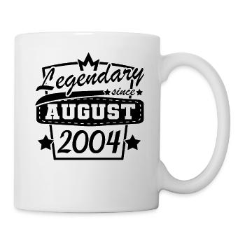 legendär seit August 2004 Sprüche - Tasse - Weiß - Rechts