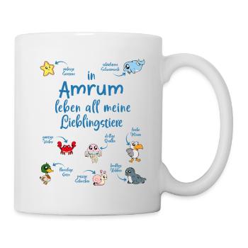 Meine Lieblingstiere in Amrum - Tasse - Weiß - Rechts