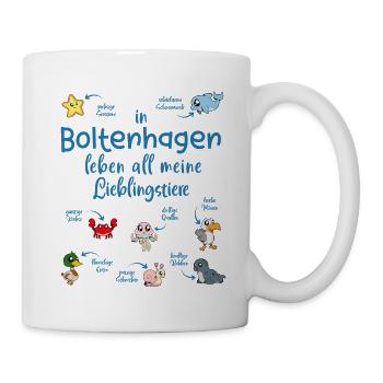 Meine Lieblingstiere in Boltenhagen - Tasse - Weiß - Rechts