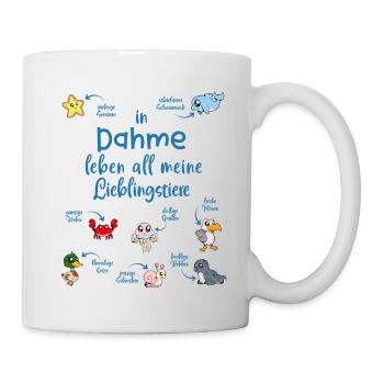 Meine Lieblingstiere in Dahme - Tasse - Weiß - Rechts