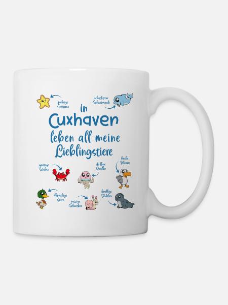 Meine Lieblingstiere in Cuxhaven - Tasse - Weiß