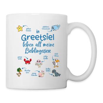 Meine Lieblingstiere in Greetsiel - Tasse - Weiß - Rechts