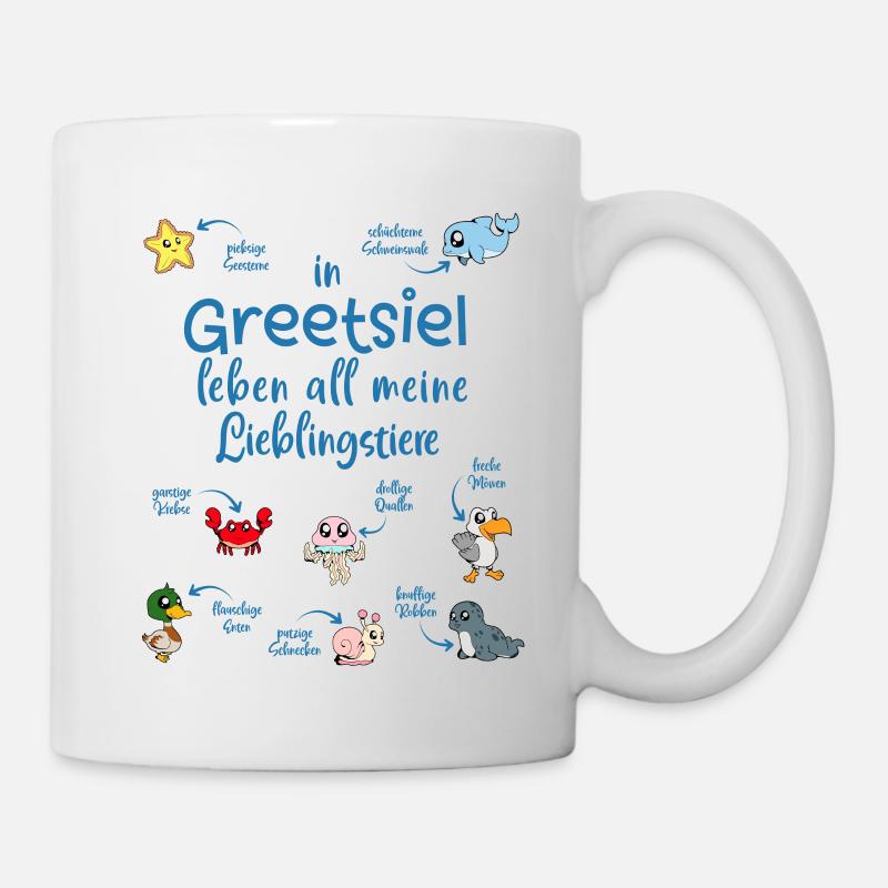 Meine Lieblingstiere in Greetsiel - Tasse - Weiß