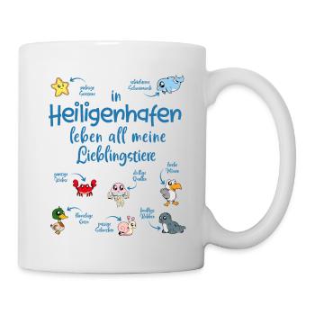 Meine Lieblingstiere in Heiligenhafen - Tasse - Weiß - Rechts
