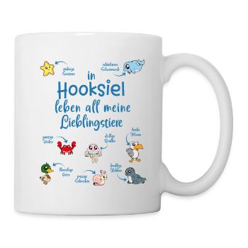 Meine Lieblingstiere in Hooksiel - Tasse - Weiß - Rechts