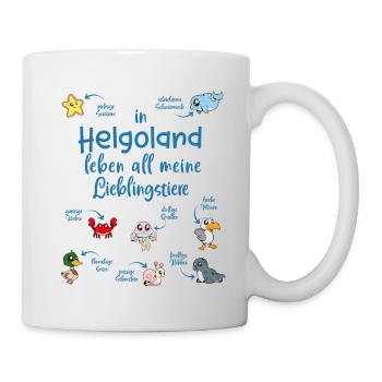 Meine Lieblingstiere in Helgoland - Tasse - Weiß - Rechts