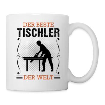 Tischler Beruf Schreiner Handwerker Geschenk - Tasse - Weiß - Rechts