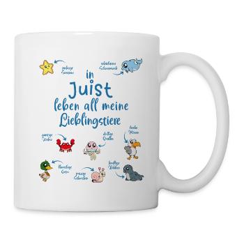 Meine Lieblingstiere in Juist - Tasse - Weiß - Rechts