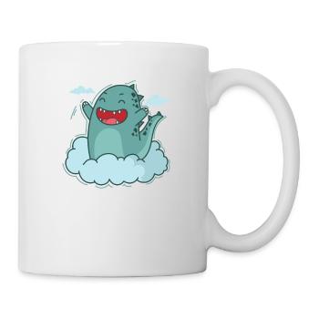 Dino in a Cloud Dinosaur Reptile - Mug - white - Right