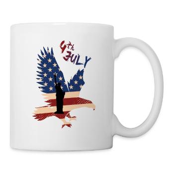 4th of July Independence Day - Tasse - Weiß - Rechts