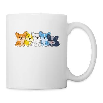 aroace Flag Corgi Pride LGBTQ chiens mignons - Mug blanc - blanc - Droite
