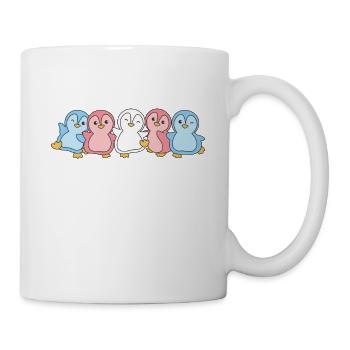 Transgender Flag Pride LGBTQ süße Pinguin - Tasse - Weiß - Rechts