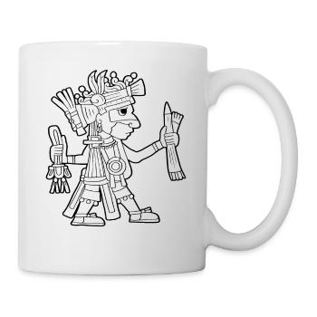 Ahuiateteo Dieu aztèque Maya Inca Toltèques - Mug blanc - blanc - Droite