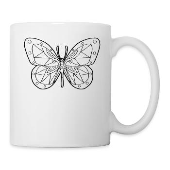 Azteken Schmetterling Maya Inka Tolteken - Tasse - Weiß - Rechts