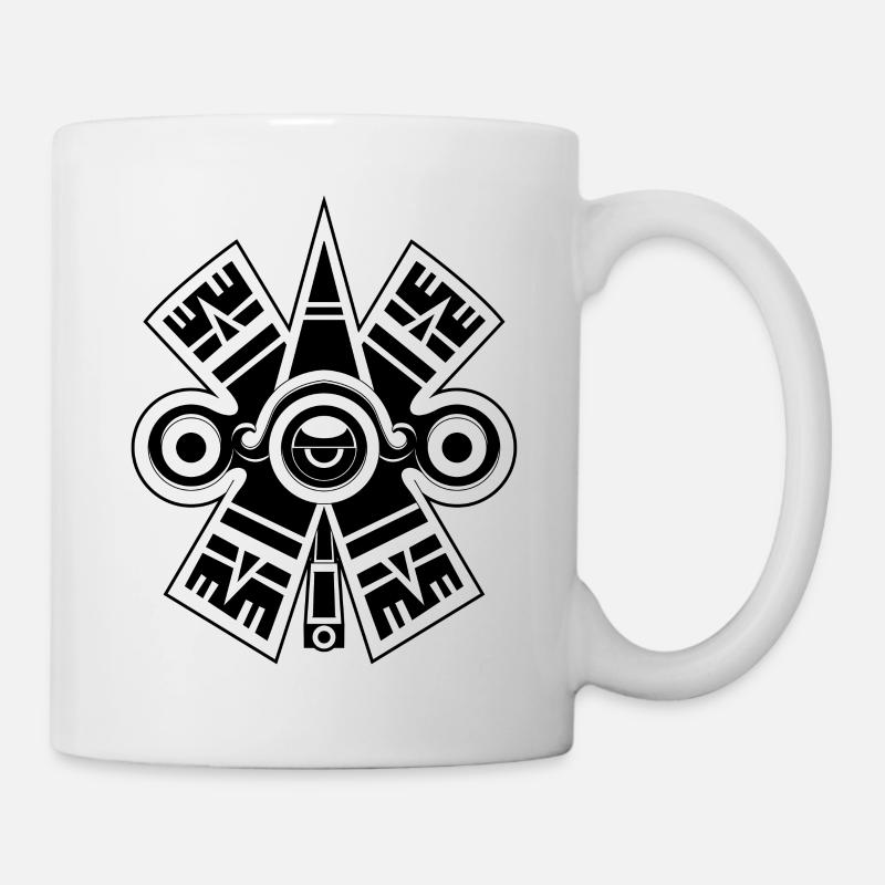 Ollin Xolotl Aztec symbol Maya Inca Toltec - Mug - white