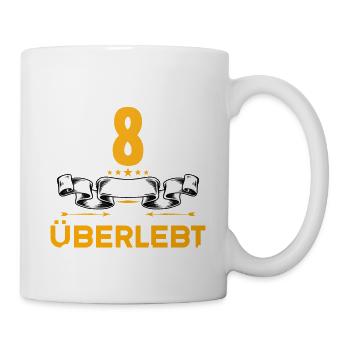 Ich habe 8 Jahre Ehe überlebt 8.Hochzeitstag - Tasse - Weiß - Rechts