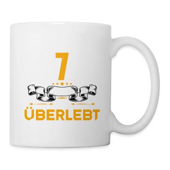 Ich habe 7 Jahre Ehe überlebt 7.Hochzeitstag - Tasse - Weiß - Rechts