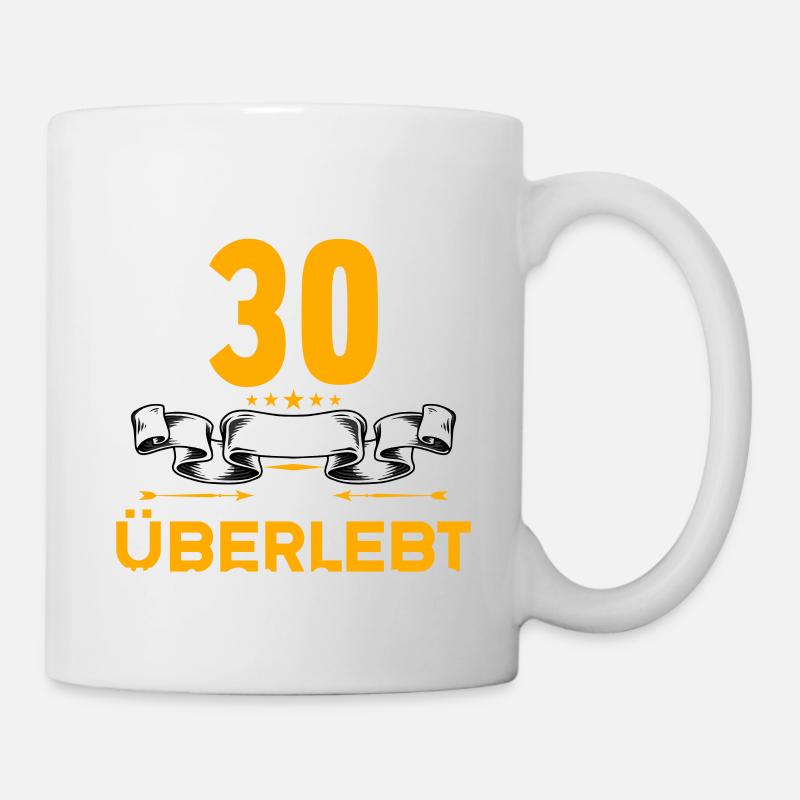 Ich habe 30 Jahre Ehe überlebt 30.Hochzeitstag - Tasse - Weiß