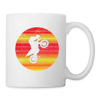 Motorcross Cadeau Cyclomoteur Motocycliste - Mug blanc - blanc - Droite