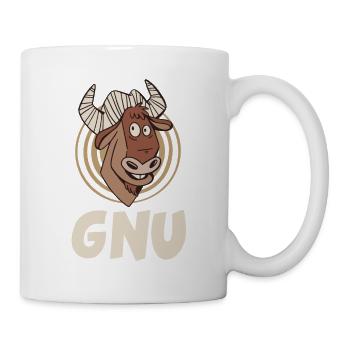 Wildebeest Antelope Africa Animal Steppe Zoo - Mug - white - Right