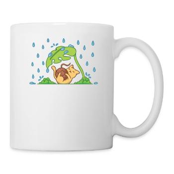 Stubentiger Regentropfen Katze Miau - Tasse - Weiß - Rechts