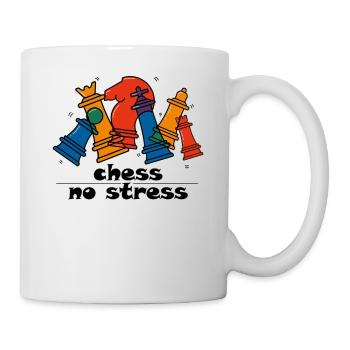 Échecs sans stress Pièces d’échecs Relaxation - Mug blanc - blanc - Droite