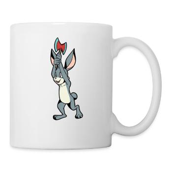 Lapin lanceur de hache - Lancer de hache - Mug blanc - blanc - Droite