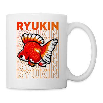 Ryukin Goldfish 80's Style Fancy Goldfish Besitzer - Tasse - Weiß - Rechts