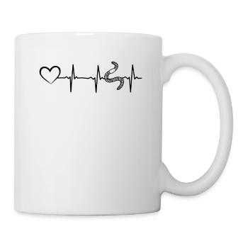 Worm Heartbeat Compost Worms Heartbeat Heart Mignon - Mug blanc - blanc - Droite