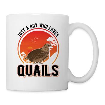 Juste un garçon qui aime les cailles Wachtel - Mug blanc - blanc - Droite