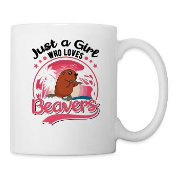 Just a Girl Who loves Beavers Biber - Tasse - Weiß - Rechts