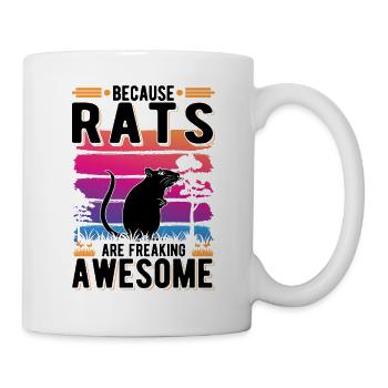 Parce que les rats sont vraiment géniaux Ratte - Mug blanc - blanc - Droite