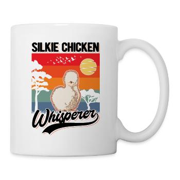 Seidenhuhn Flüsterer Silkie Chicken Whisperer - Tasse - Weiß - Rechts
