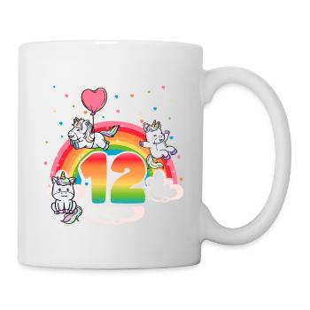 12th Birthday Rainbow Unicorn Theme - Mug - white - Right