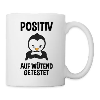 Wütender Pinguin Lustiger Spruch Geschenk - Tasse - Weiß - Rechts
