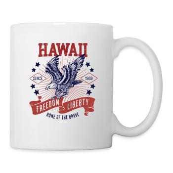 Retro USA Eagle Freedom 1959 Vintage Hawaii - Mug - white - Right