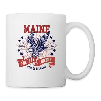 Retro USA Eagle Freedom 1820 Vintage Maine - Mug - white - Right