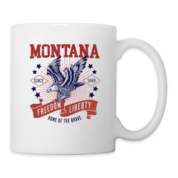 Retro USA Eagle Freedom 1889 Vintage Montana - Mug blanc - blanc - Droite