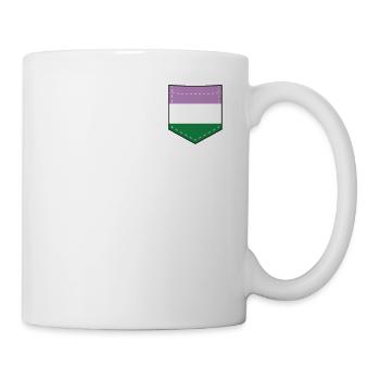 LGBTQ Genderqueer Pride Flag Bag - Mug - white - Right