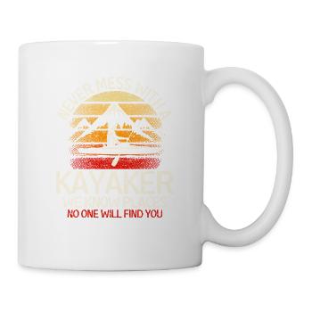 Never mess with a kayaker Funny Kayak - Mug - white - Right