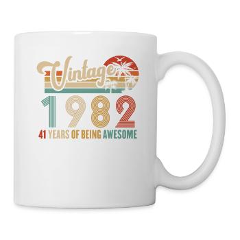 Vintage Year 1982 Anniversary 41 Years Gift Idea - Mug - white - Right