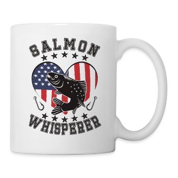Lachs Whisperer - Tasse - Weiß - Rechts