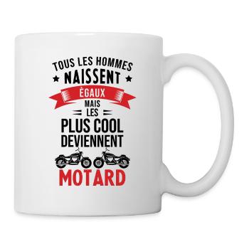 Les Plus Cool Hommes Deviennent Motard - Mug blanc - blanc - Droite