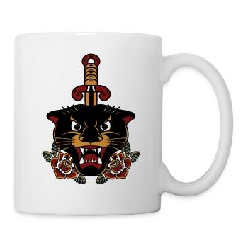 Panthère de la vieille école - Mug blanc - blanc - Droite