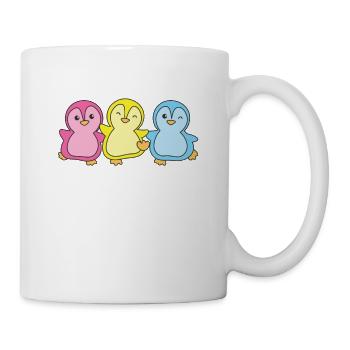 Pansexuel Drapeau Fierté LGBTQ Mignon Pingouin - Mug blanc - blanc - Droite