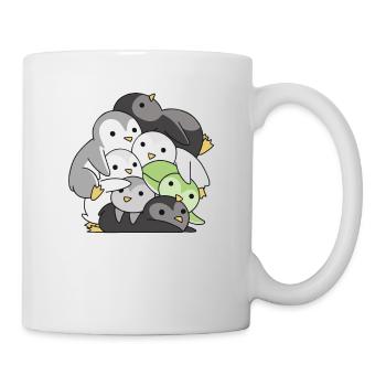 Agender Flag Pride LGBTQ cute penguin - Mug - white - Right