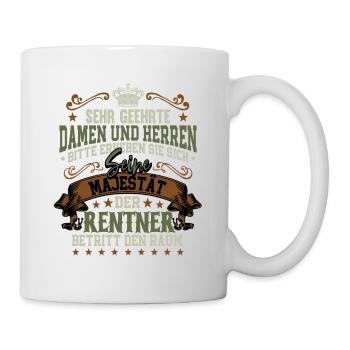 Rentner - Tasse - Weiß - Rechts