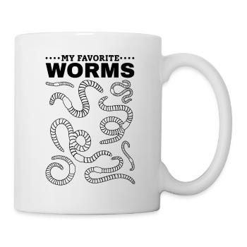 My favorite worms Compost worms Nicer - Mug - white - Right