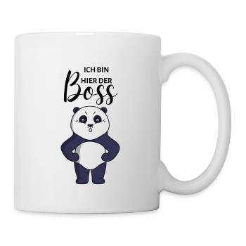 I'm the boss here bear business panda laugh - Mug - white - Right