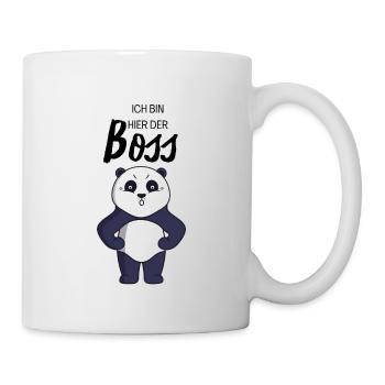 I'm the boss here bear business panda laugh - Mug - white - Right